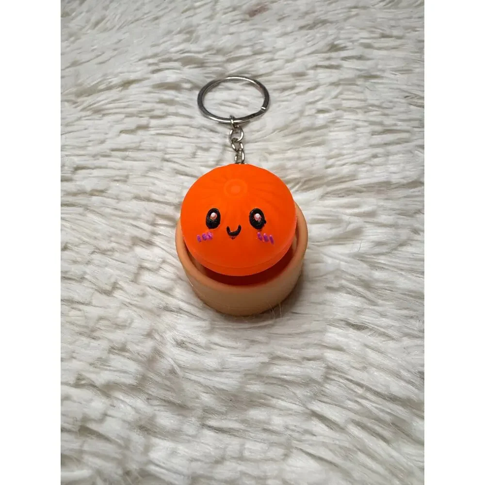 Dumpling clicker light up changing colors keychain fidgeting toy stress relief